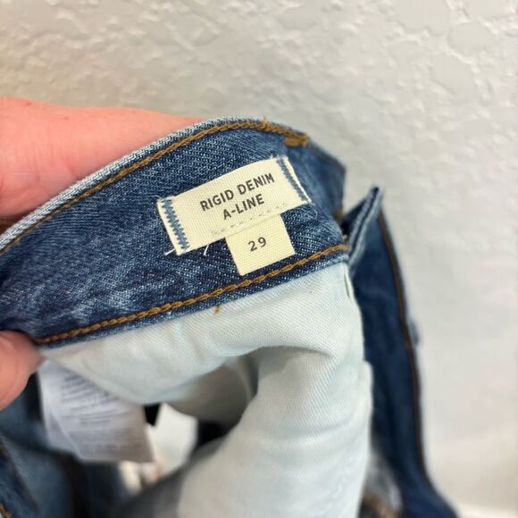 Madewell Rigid Denim A-Line Mini Skirt Size 29 - Picture 5 of 6